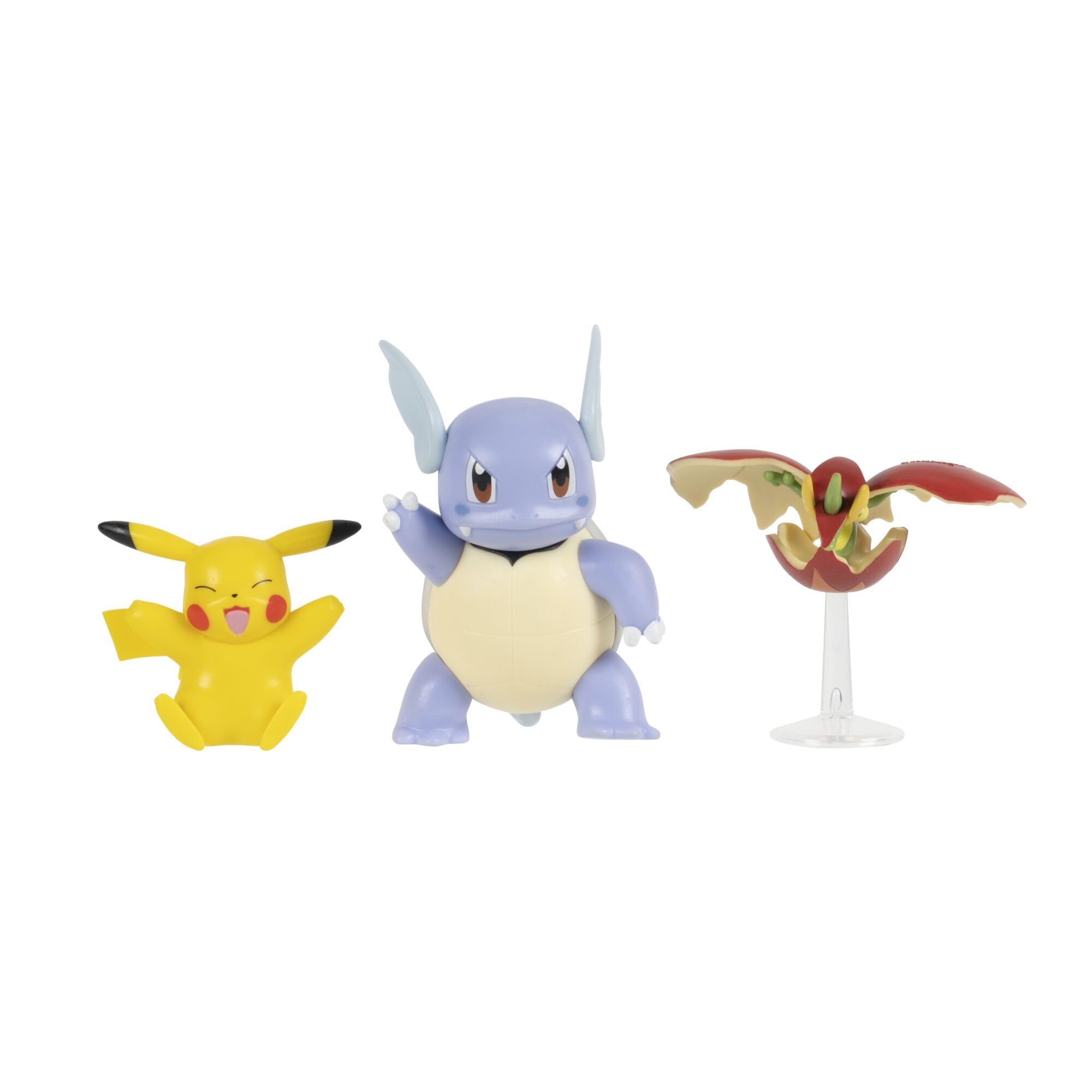 Pokémon Battle Figure 3 Pack - Pikachu, Flapple, & 3-Inch Wartortle | Classic Edition 1