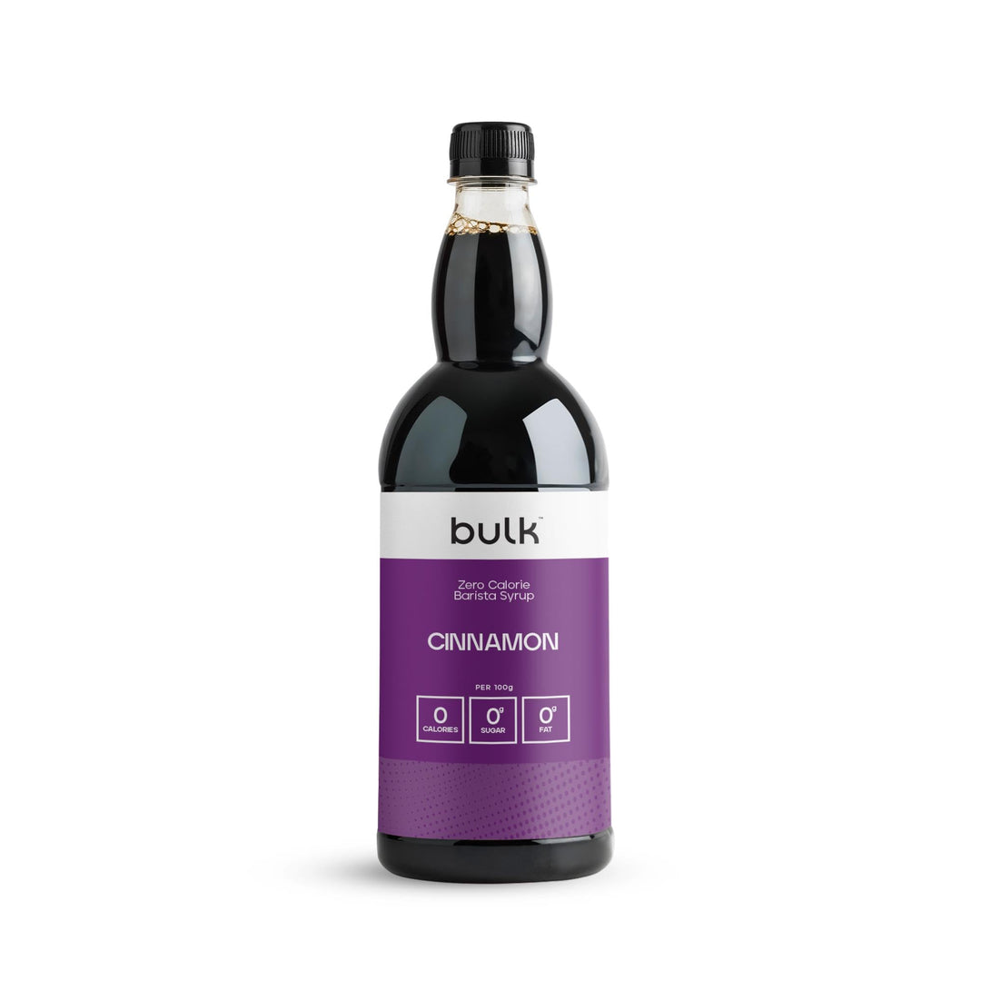 Bulk Zero Calorie Barista Syrup - Cinnamon, 1 Litre, Sugar-Free, Fat-Free, Vegan, Ideal for Coffee, Protein Shakes & Desserts