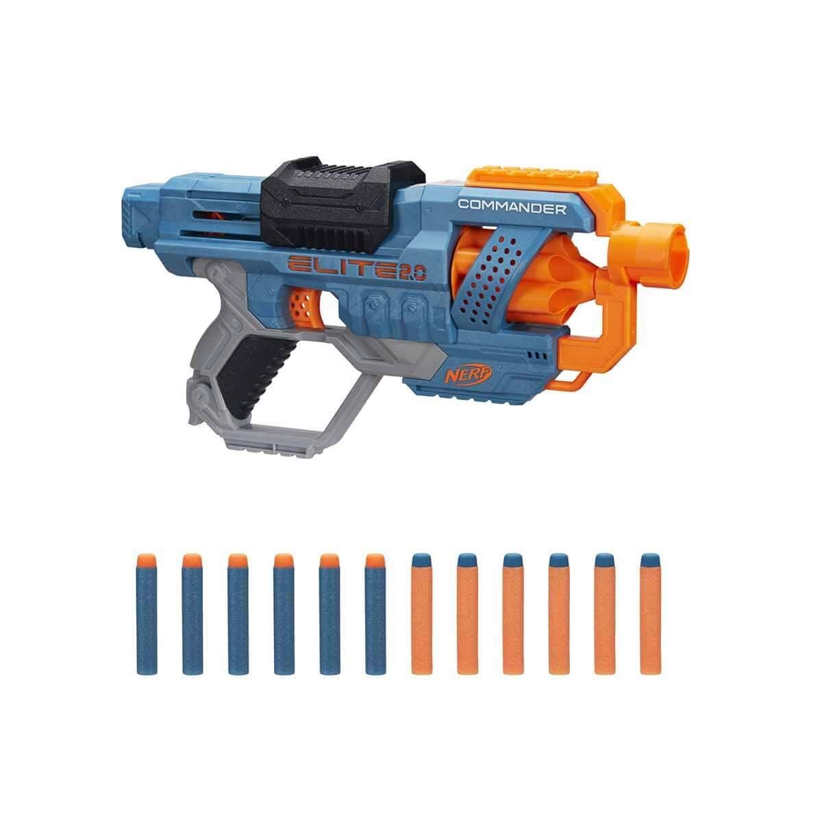 Nerf Elite 2.0 Commander RD-6 Blaster - 6-Dart Drum, Slam Fire, Tactical Rails - Ages 8+ 15