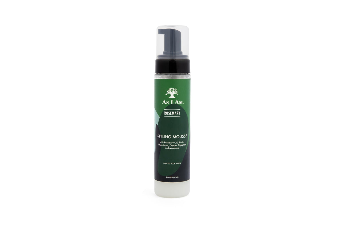 As I Am Rosemary Mousse - Volumizing Styling Foam for Curl Definition & Hair Growth | 8oz