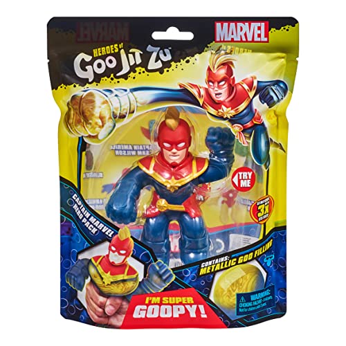 Heroes of Goo Jit Zu Captain Marvel Squishy Toy - Ages 4+ Blue (41487)