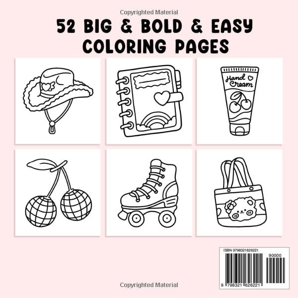 Cute & Groovy: Coloring Book for Adults and Kids, Bold and Easy, Simple and Fun - Independently Published (Paperback)