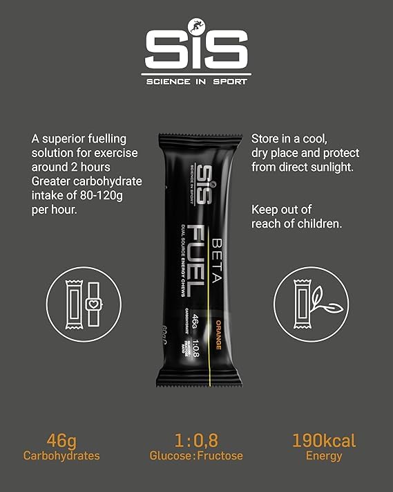 Science in Sport Beta Fuel Dual Source Energy Chews - Orange Flavor