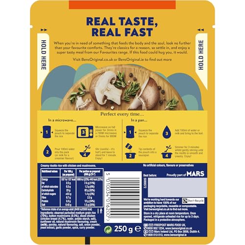 Ben's Original - Favourites Risotto Chicken and Mushroom Microwave Rice, 6 x 250g