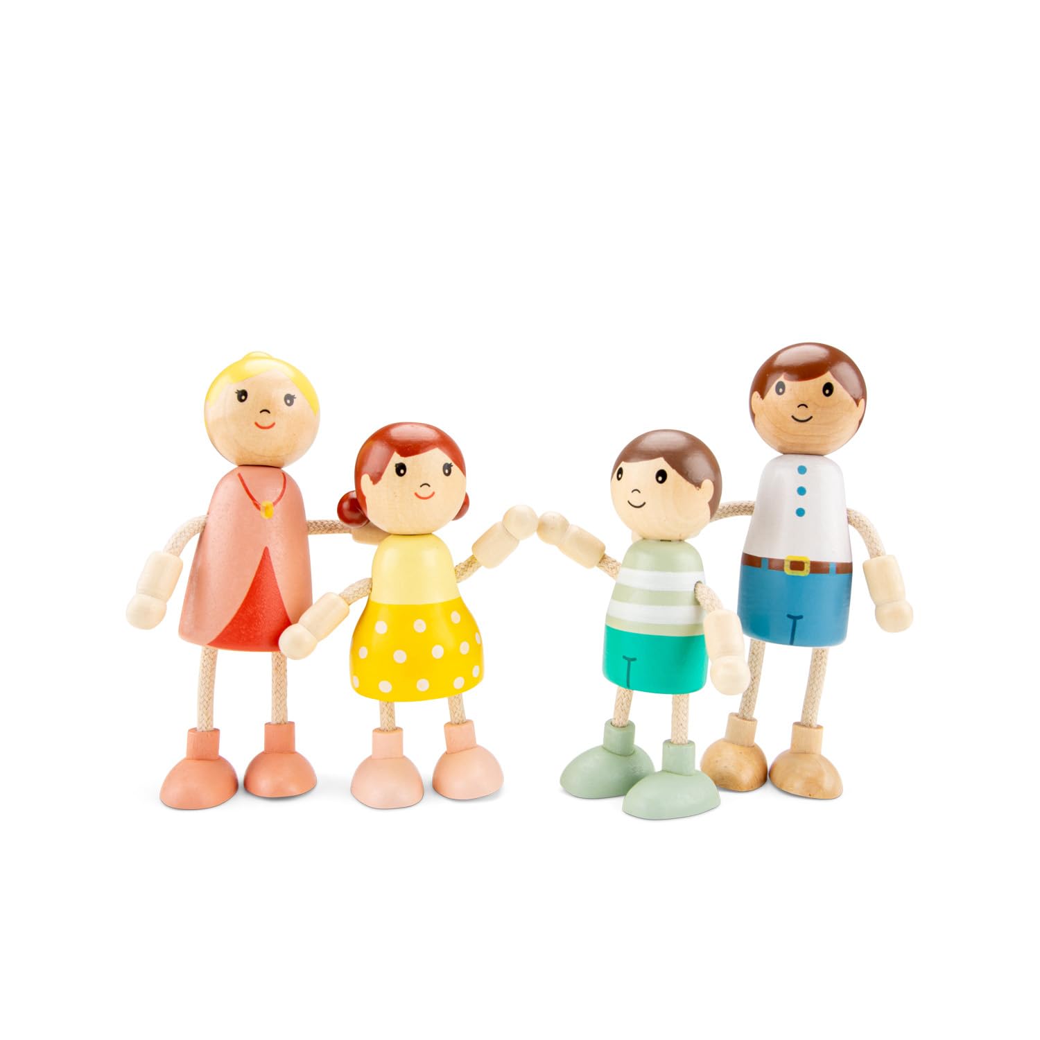 Woet Wooden Doll House Family Set - FSC-wood, 1:12 Scale, 4 Pieces | Ages 3-8 2