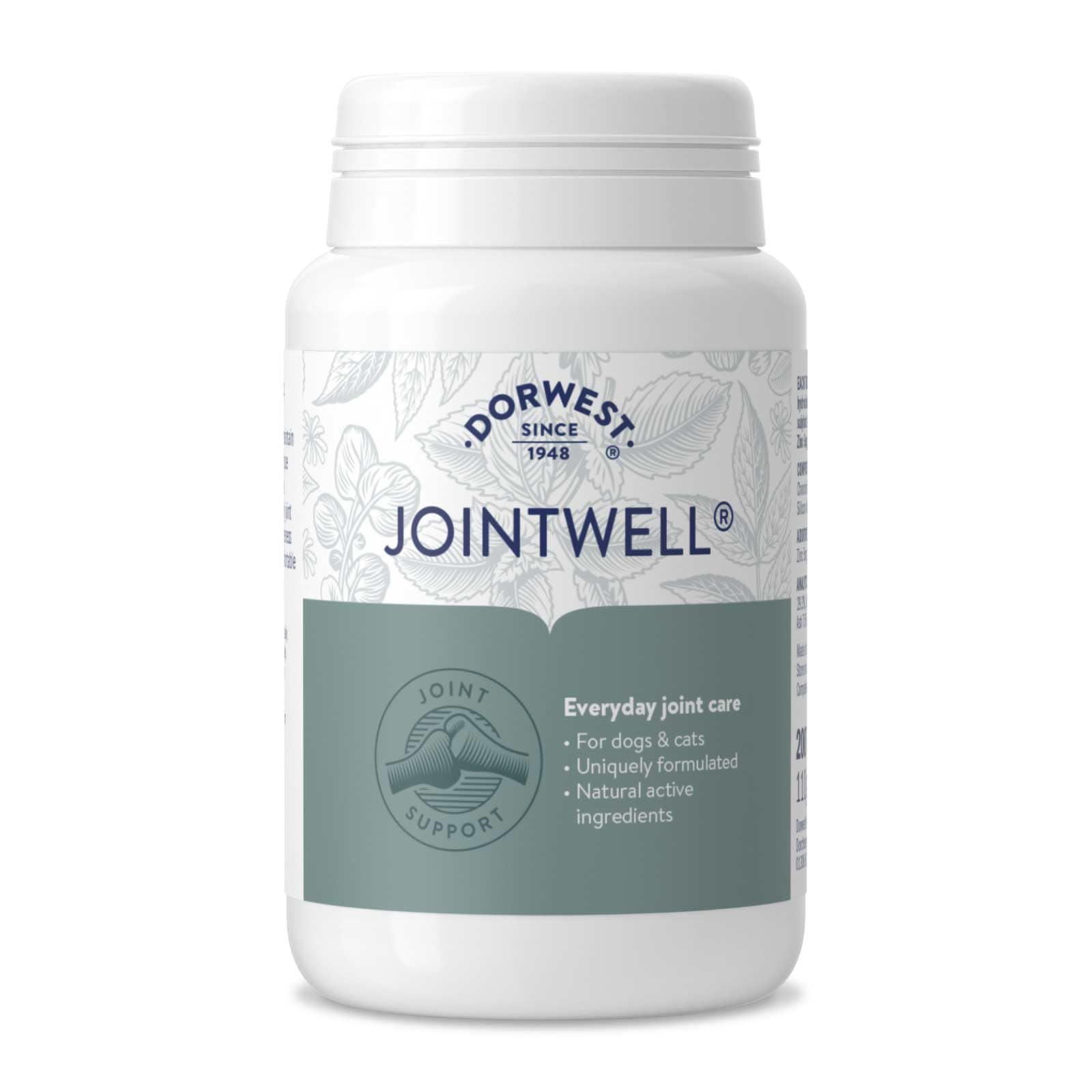 DORWEST HERBS JointWell - Natural Hip & Joint Care Supplement for Dogs & Cats | 200 Tablets