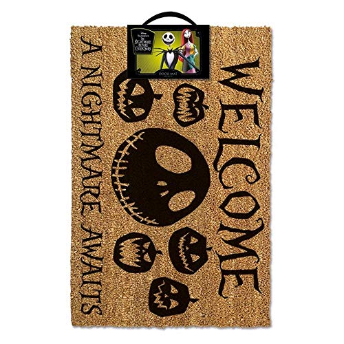 Pyramid International Nightmare Before Christmas A Nightmare Awaits Doormat (GP85256-Multi Coloured-40 x 60cm)