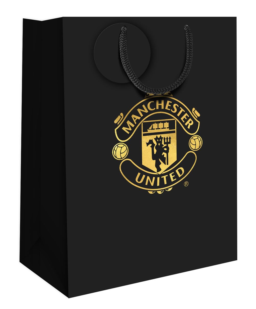Danilo Promotions Ltd MANCHESTER UNITED FC Gift Bag - Football Theme | Medium Size | Fabric 1
