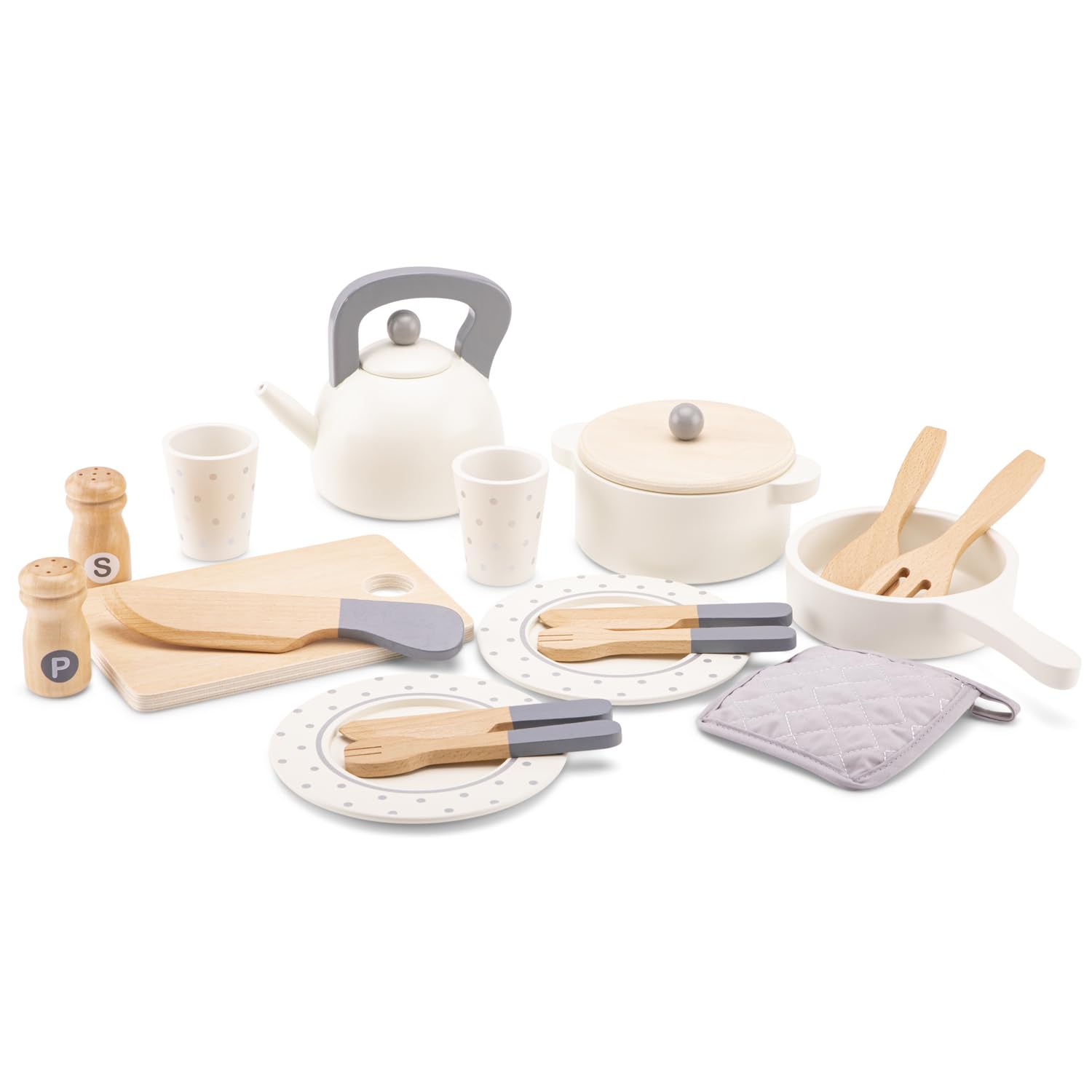 New Classic Toys Dinner Set for Kids - Wood Material 3