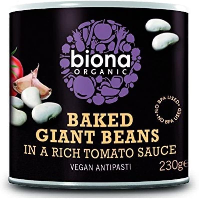 Biona Organic Vegan Giant Beans in Rich Tomato Sauce 230g (Pack of 6) 1