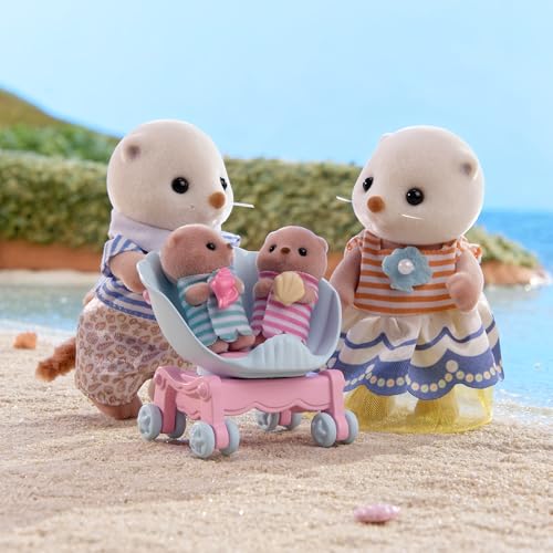 Sylvanian Families Sea Otter Family Playset - Includes 6 Pieces | Ages 3+ | Model 5803 3