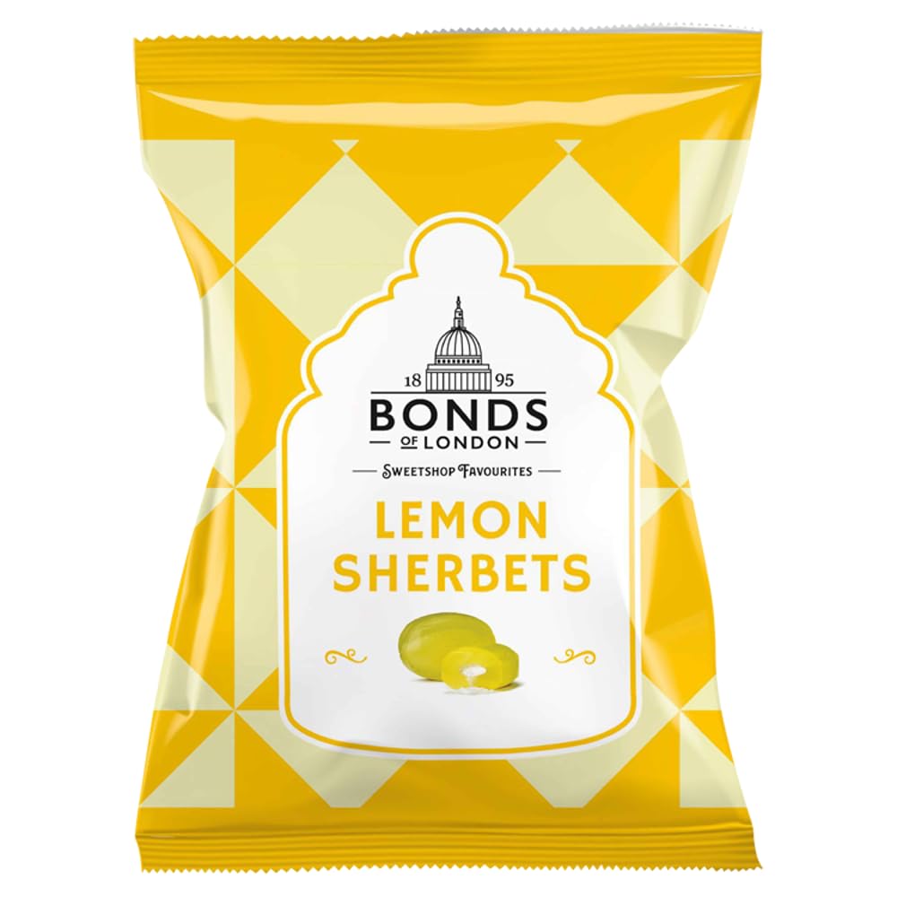 Bonds Lemon Sherbets 120g - Fizzy Lemon Sherbert Sweets with Tangy Centre 1