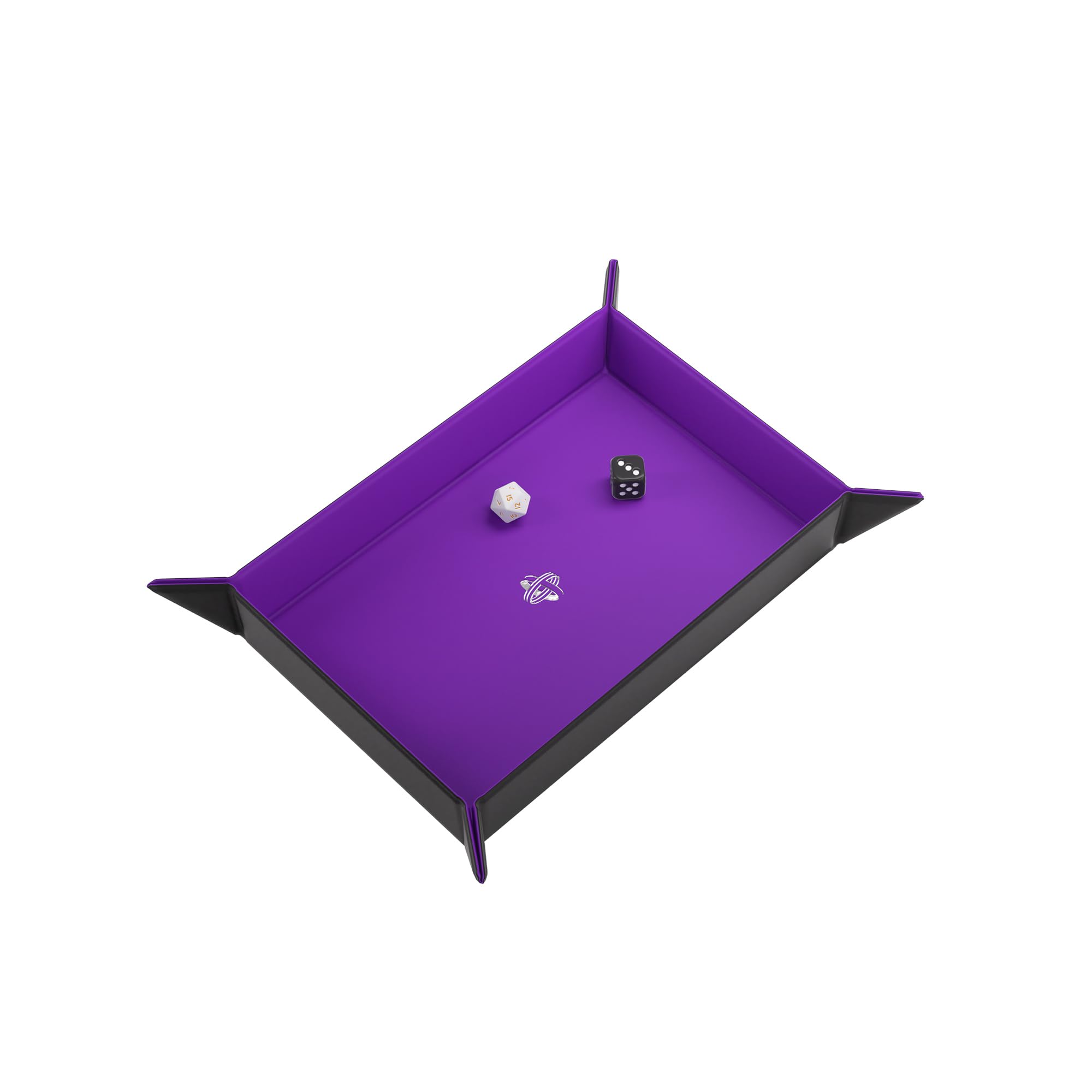 Gamegenic Magnetic Dice Tray - Compact Reversible Rectangular Dice Tray for Board Games, Black/Purple 3