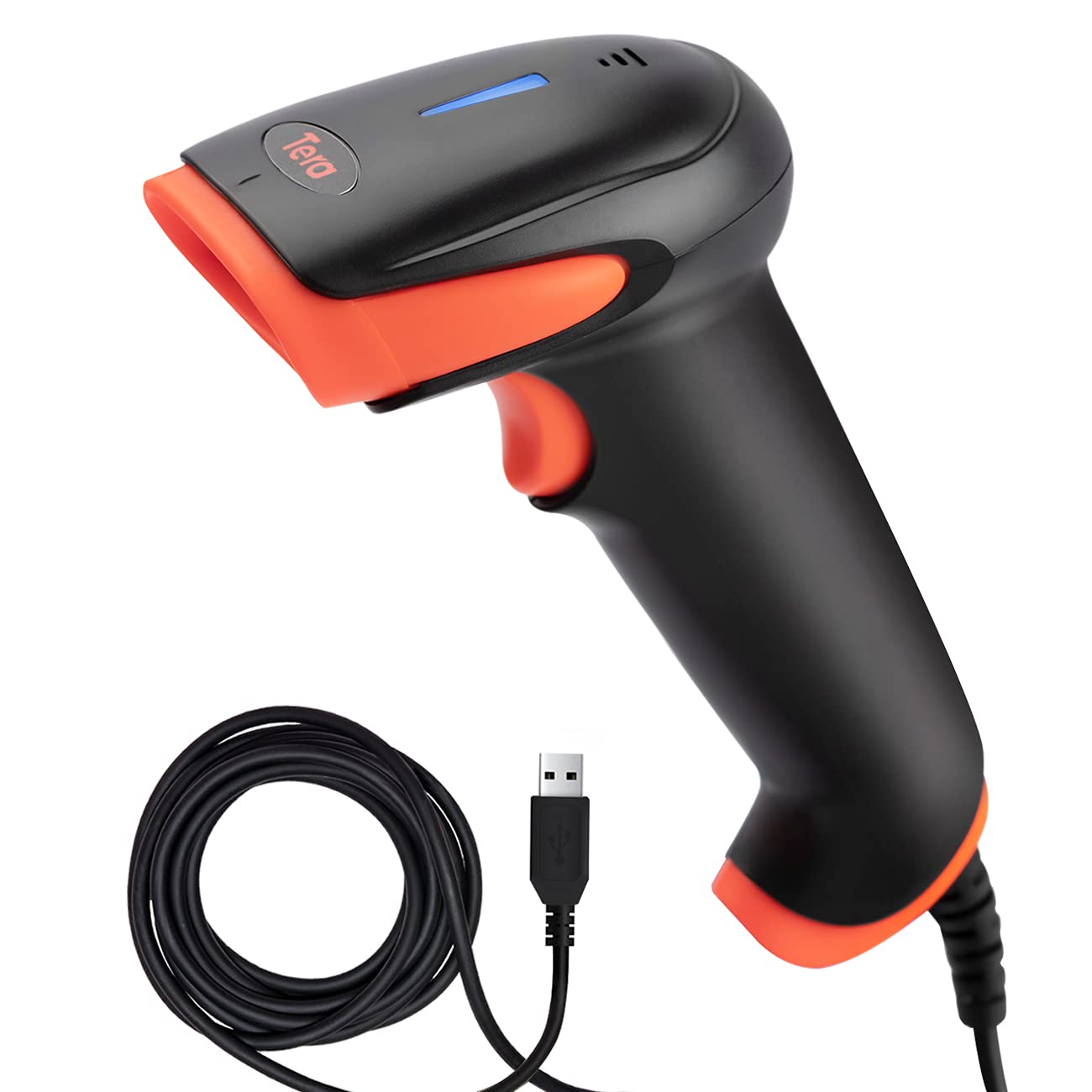 Tera 1500C CCD USB Wired 1D Barcode Scanner | 1500 Pixel Imaging | Reads Screen & Paper
