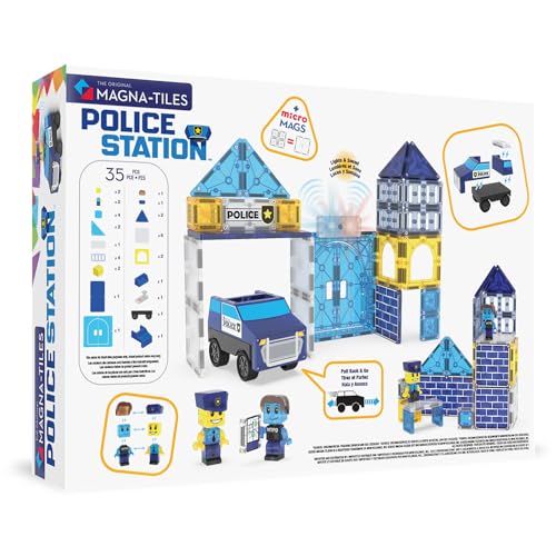 MAGNA-TILES Police Station 35-Piece Magnetic Construction Set 2