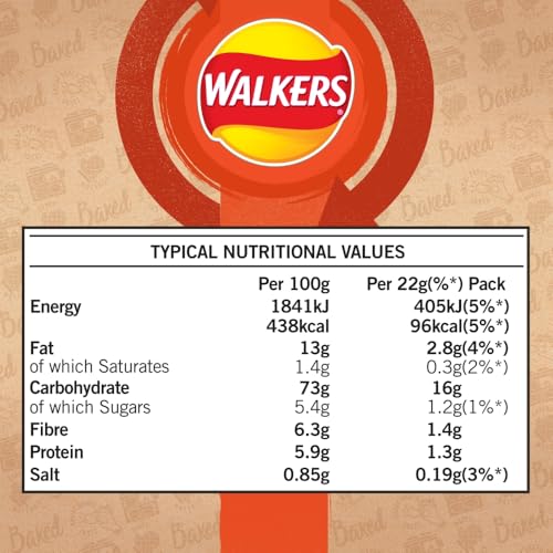 Walkers Baked Snacks Sea Salt 6 x 22g