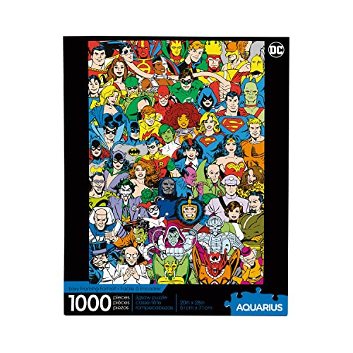 AQUARIUS DC Comics Retro Cast - Justice League 1000-Piece Jigsaw Puzzle (65378)