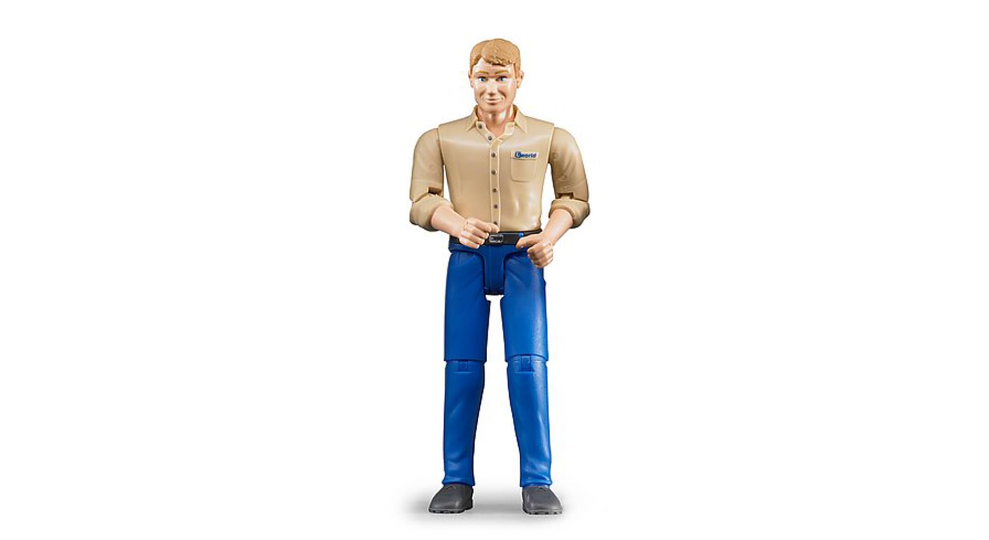 Bruder 60006 Man Figure with Light Skin/Blue Jeans - 1:16 Scale Action Figure | Ages 4+ 1