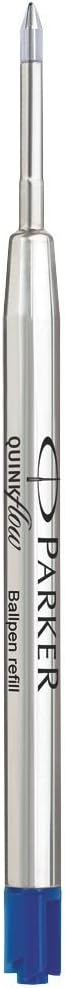 PARKER QUINKflow Ballpoint Pen Ink Refill, Fine Tip, Blue