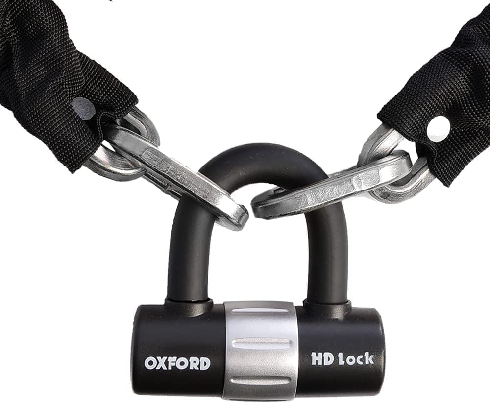 Oxford HD Chain Lock & Screamer 7 Alarm Disc Lock - Heavy Duty Security | 100dB Alarm | Key Replacement Service 5