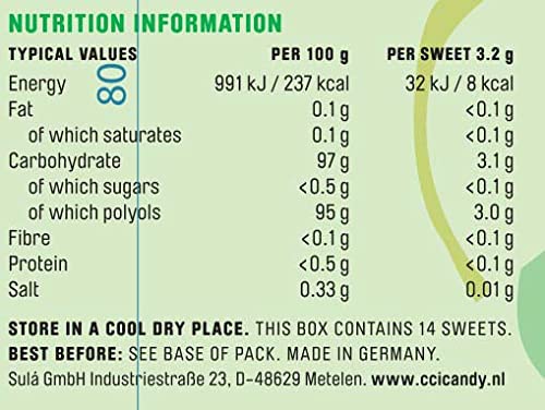 Sula Pear Drops Sugar-Free Boiled Sweets, Natural Flavour, 42g Pack