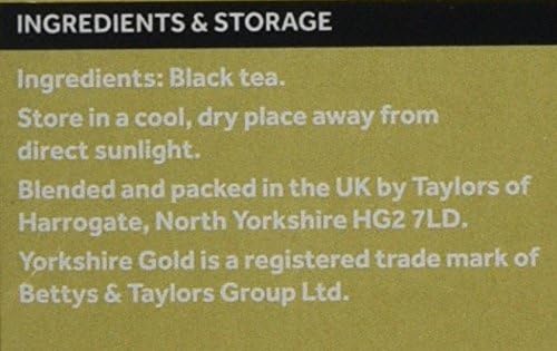 Yorkshire Gold 160 Tea Bags, 500 g (Pack of 6)