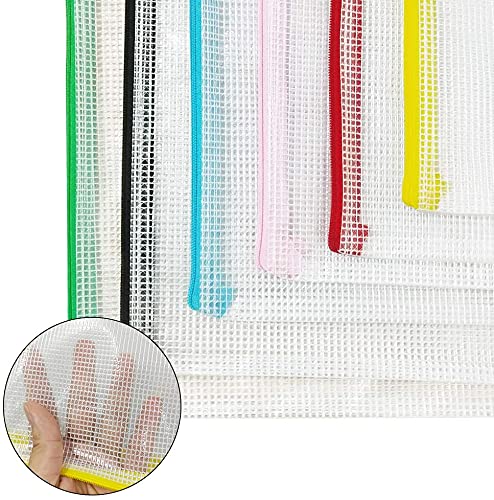 NORTHERN BROTHERS A3/A4 Plastic Zip Wallets - 24PCS Coloured Folders | PVC, Water Resistant 5