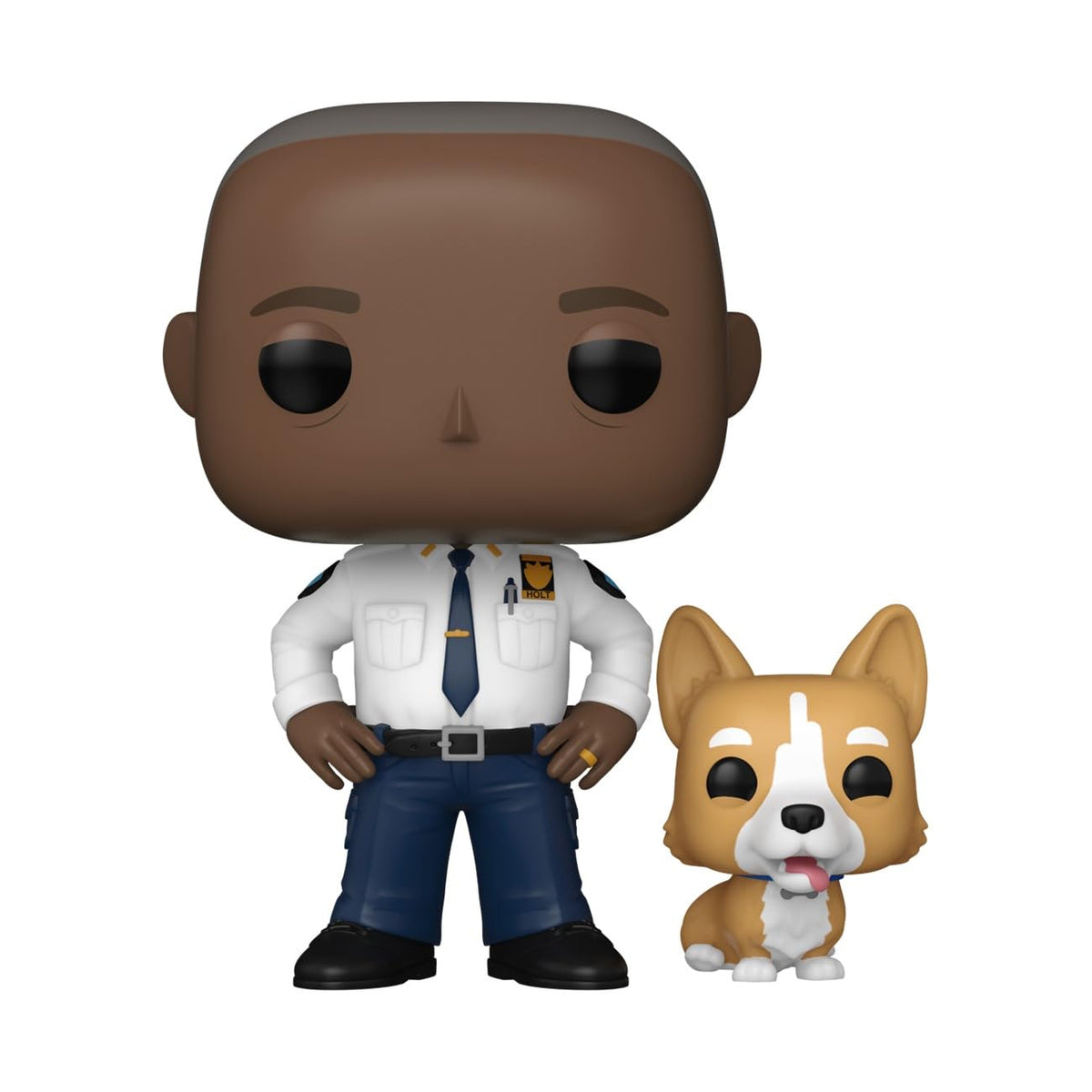 Funko POP! Brooklyn Nine-Nine Captain Holt with Dog Vinyl Figure - 9.5 cm