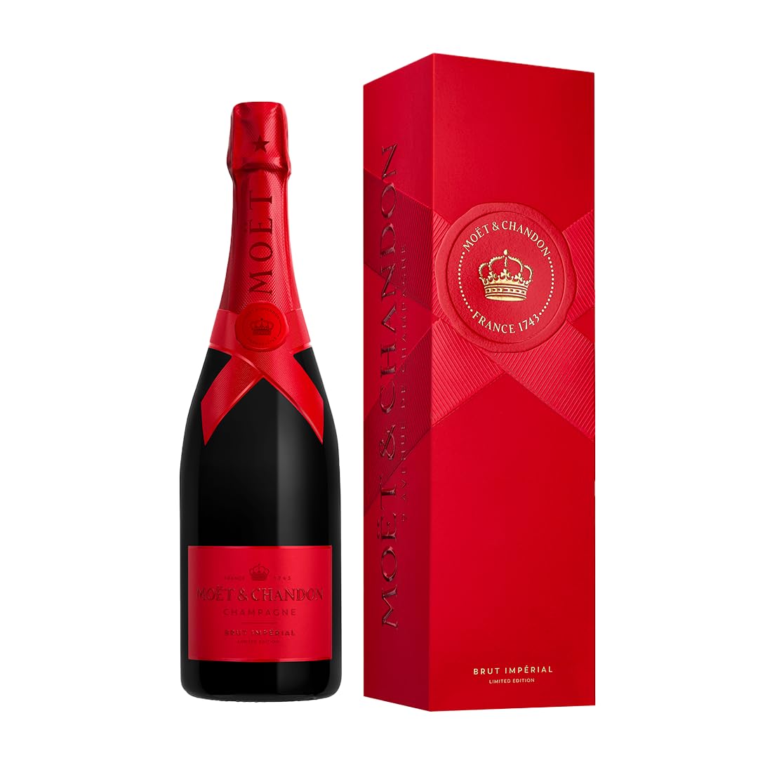 Moët & Chandon Brut Impérial Champagne - Red Limited Edition Gift Box 75cl 1