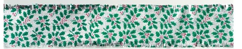 Traditional Christmas Cake Frill - Silver Holly Festive Design by Anniversary House 2
