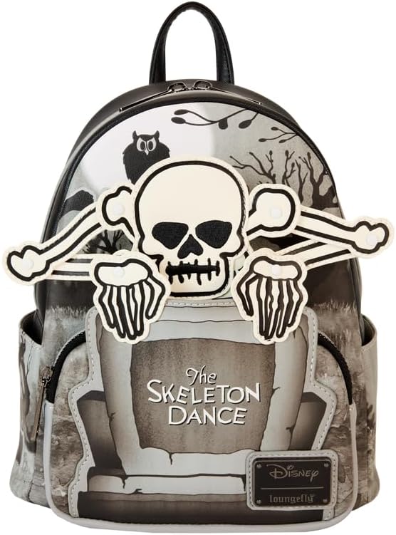 Loungefly Disney Skeleton Dance Double Strap Shoulder Bag Purse (WDBK3713)