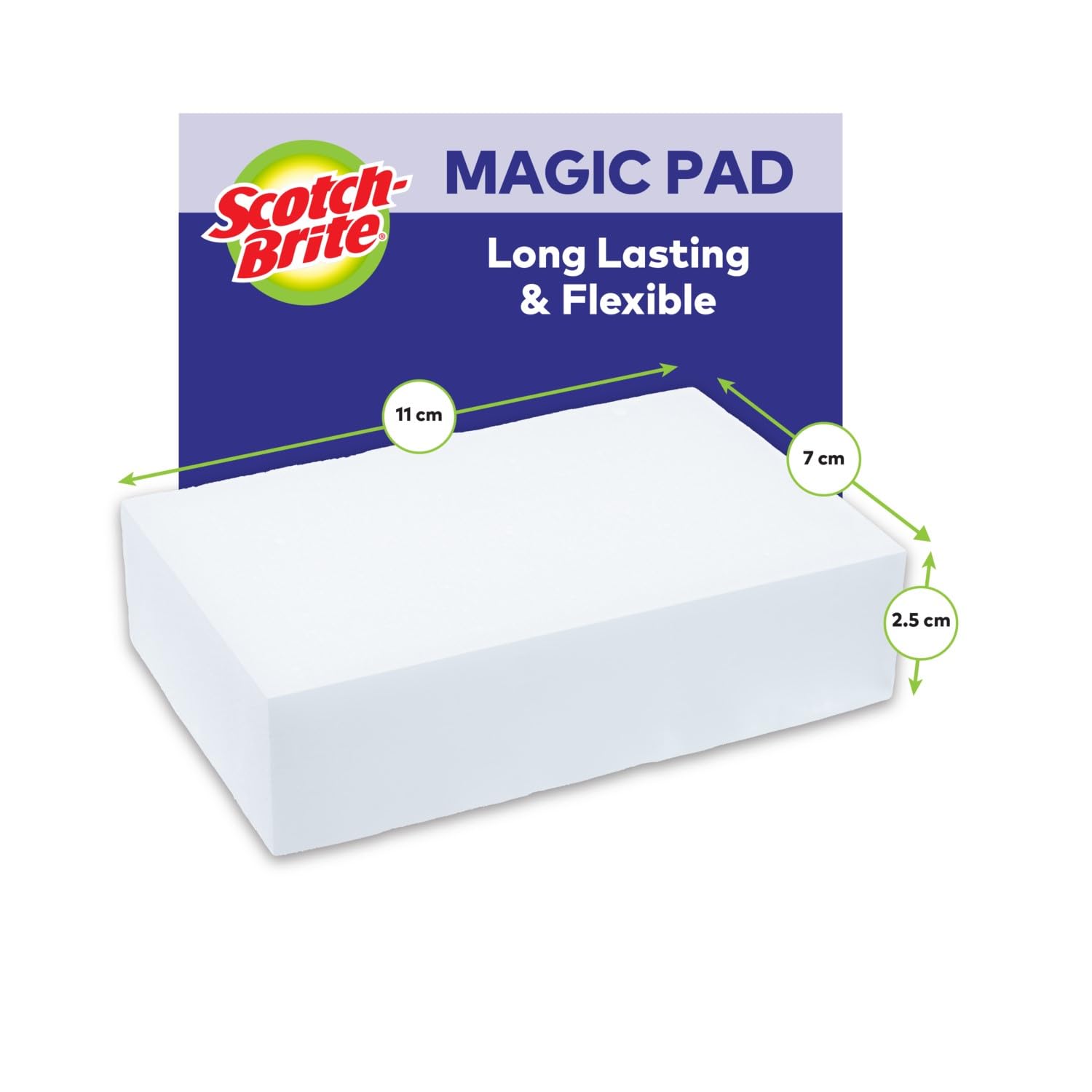 Scotch-Brite Magic Easy Eraser Sponge - Removes Tough Stains Without Chemicals | Pack of 12 2