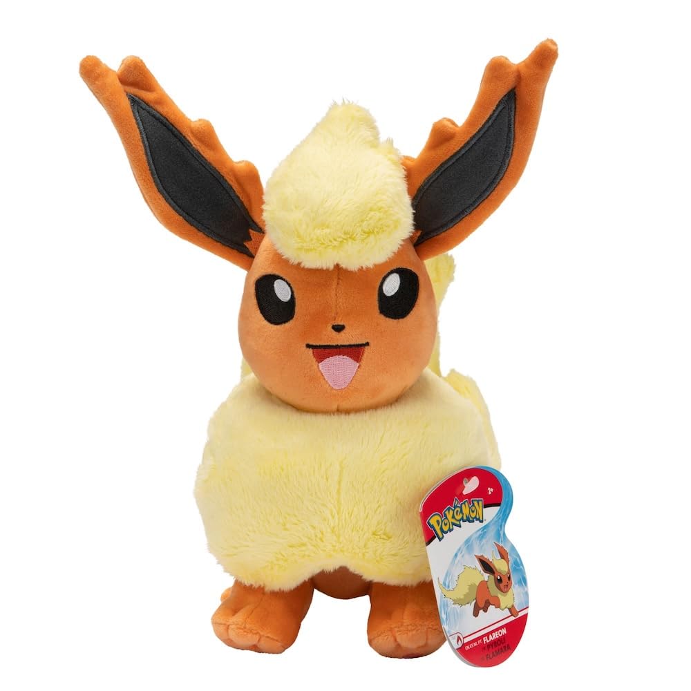 Pokémon Flareon 8-Inch Stuffed Animal Plush Toy | Super Soft Material | Authentic Details