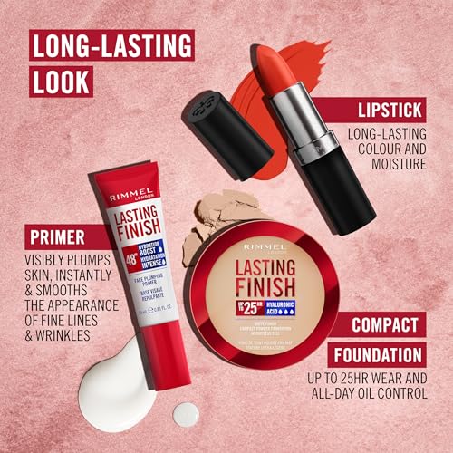 Rimmel Lasting Finish Lipstick 360 Pumpkin Peach - Creamy Satin Finish Long-Lasting Lip Color 9