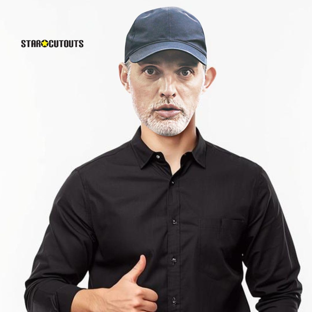 STAR CUTOUTS Thomas Tuchel England Football Manager Cardboard Face Mask - One Size 2