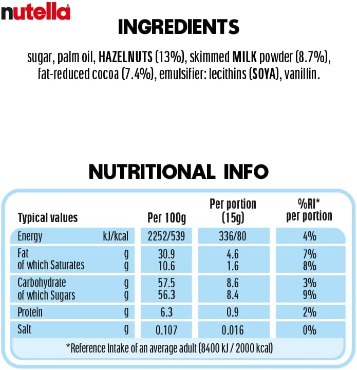 Nutella Hazelnut Chocolate Spread 200g - Breakfast & Snack Topping