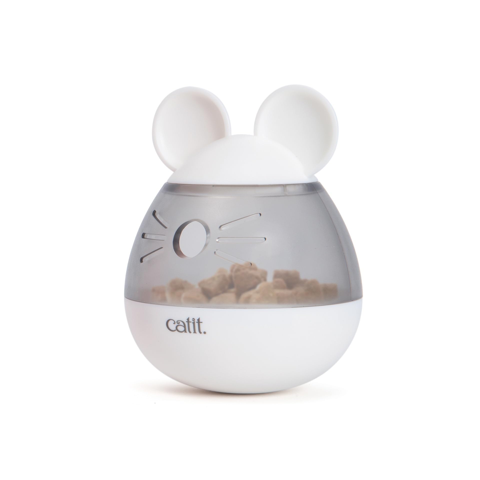 Catit Pixi Interactive Mouse-Shaped Cat Treat Dispenser | Slow Feeder Toy | Wobbles for Engagement
