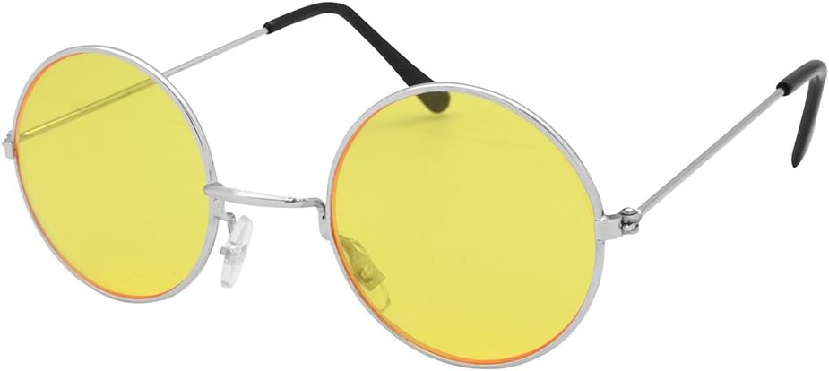 Bristol Novelty Lennon Glasses - Yellow Costume Accessory 1