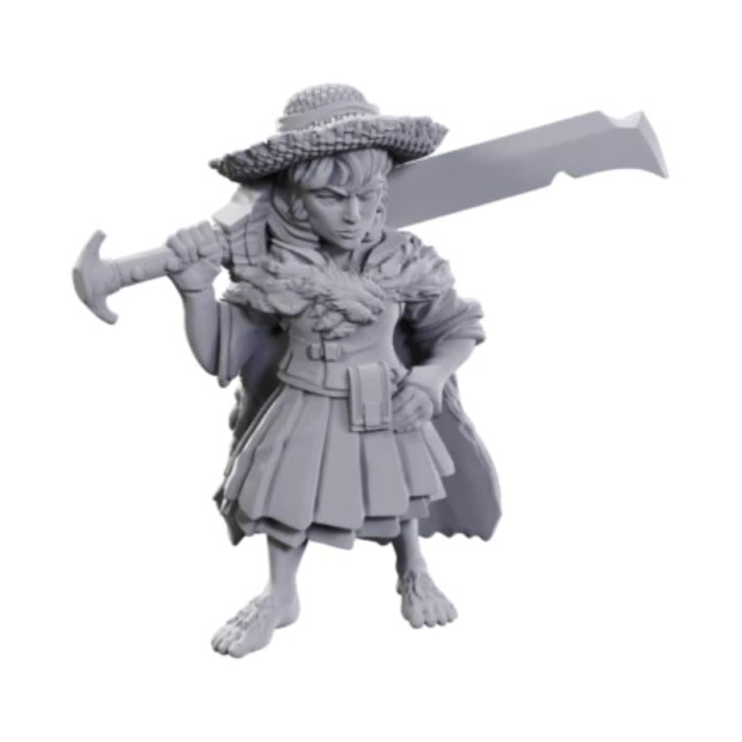 WizKids Pathfinder Deep Cuts Female Halfling Magus Low-Level Unpainted Miniature | Wave 23 1