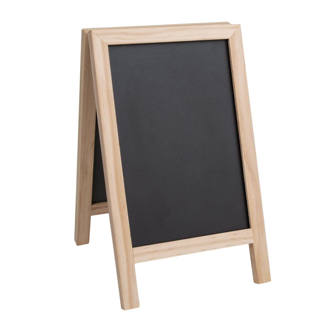 Olympia Mini Folding Menu Board - Self-Standing Wood Display | 250x150mm | Includes Chalk & Marker 1