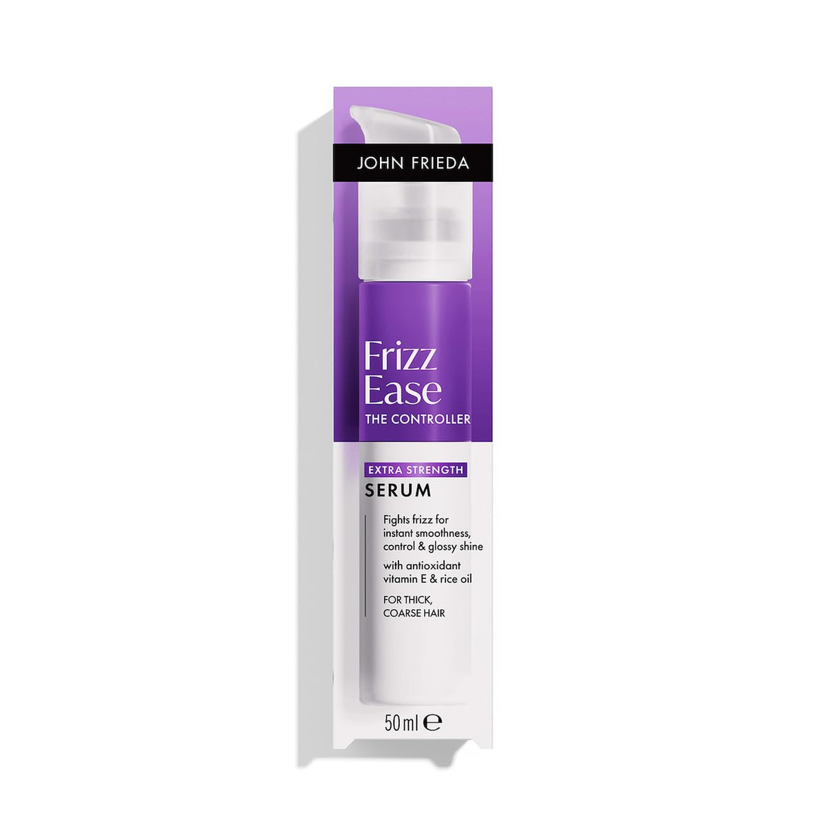 John Frieda Frizz Ease The Controller Extra Strength Serum - 72-Hour Frizz Protection | 50ml | For Medium to Thick Hair