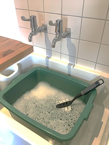 Addis Washing Up Bowl Utility Butler Sink Bowl | 12 Litre Capacity | Sage Green Plastic 3