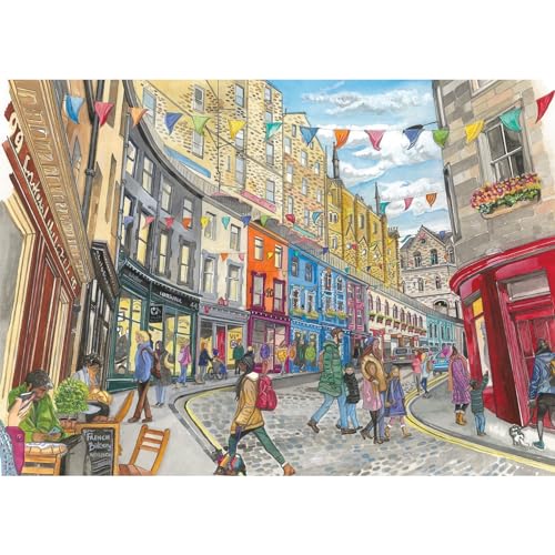 Gibsons Edinburgh Jigsaw Puzzles - 2 x 500 Piece Set | Victoria Street & Castle Views | Recycled Board 2