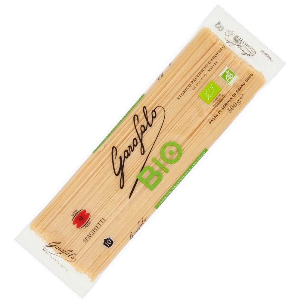 Garofalo Organic Spaghetti Italian Dried Pasta - 100% Organic Durum Wheat Semolina | Bronze Die Cut | 500g