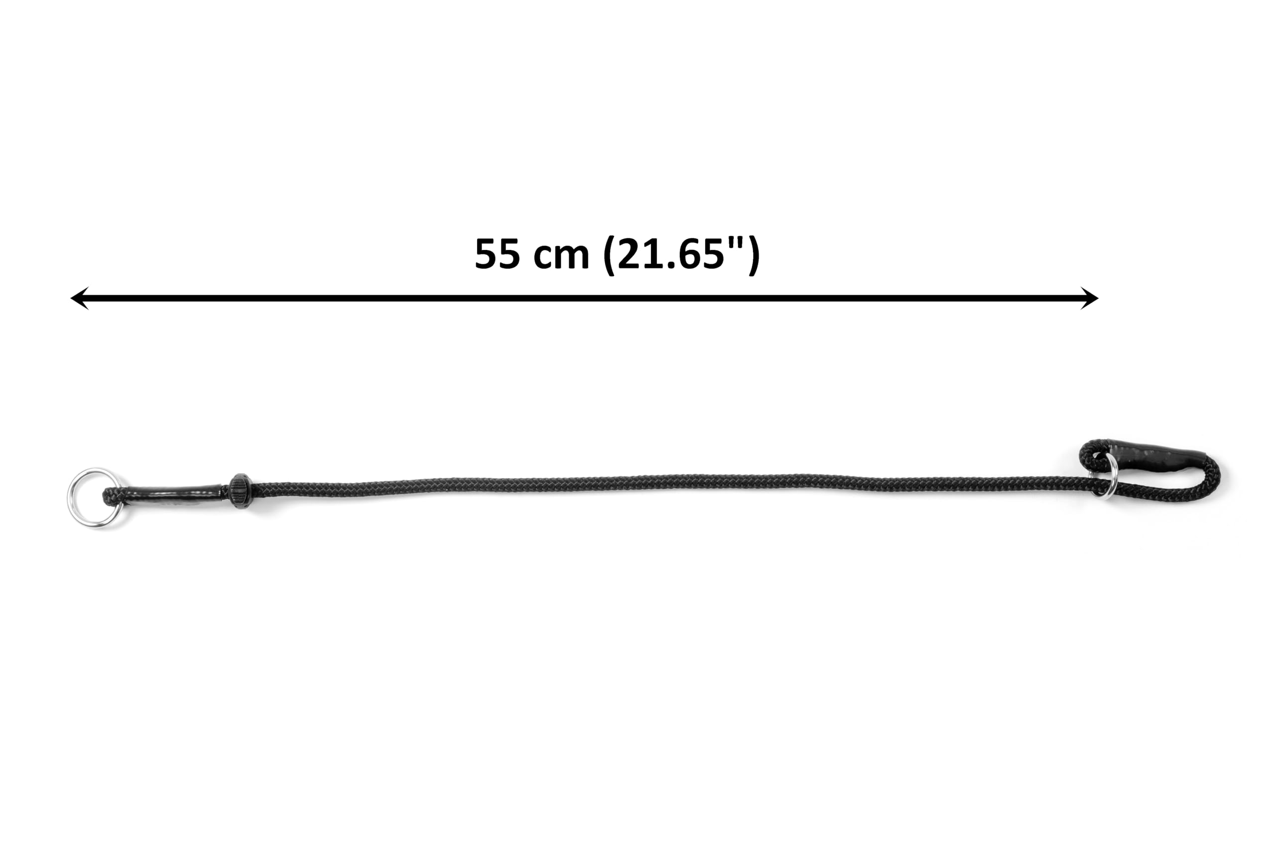 DINGO GEAR Hand Sewn Polypropylene Choke Collar - Adjustable Limiter | L Size 55cm | Black