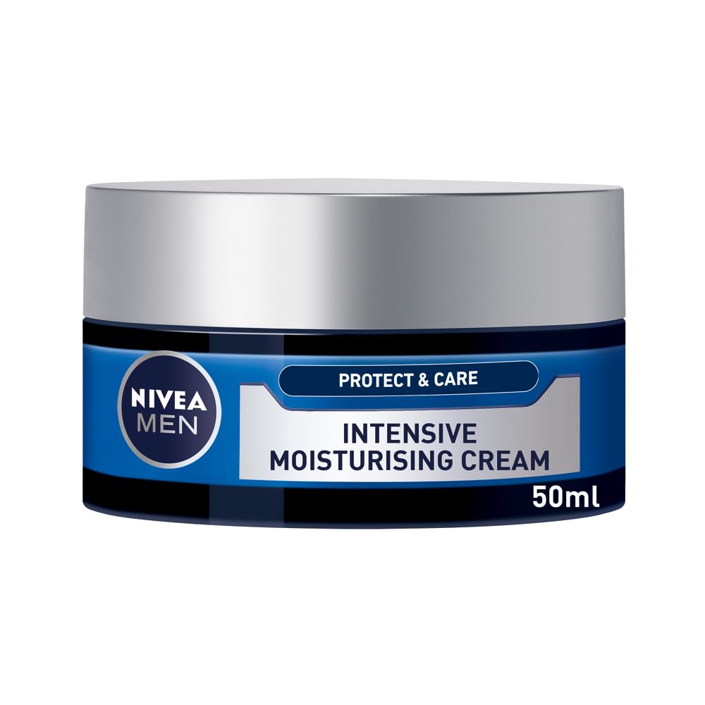 NIVEA MEN Protect & Care Intensive Moisturising Cream - 50 ml (Pack of 3) | For Dry Skin | Hydrating | Aloe Vera & Pro-Vitamin B5