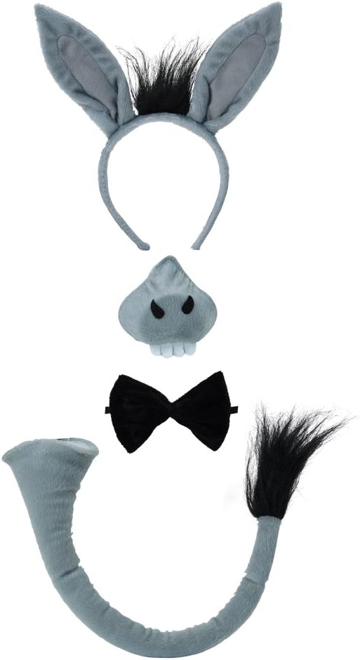 Bristol Novelty Donkey Costume Accessory Set with Sound - One Size 1