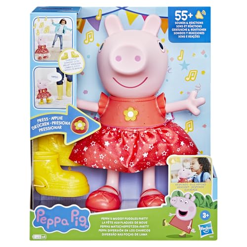 Peppa Pig Peppa’s Muddy Puddles Party Doll - Interactive Singing & Dancing Toy for Kids 3+ 6