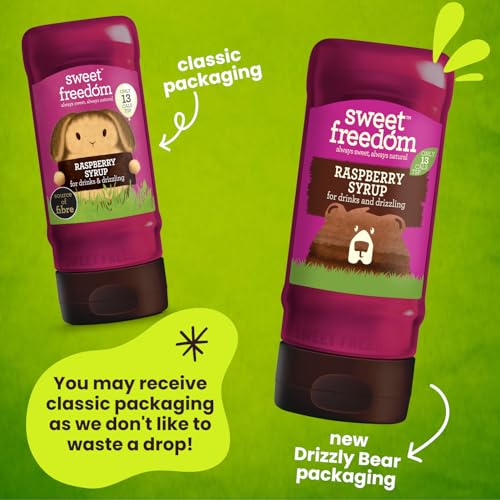 Sweet Freedom - Raspberry Syrup for Coffee & Drizzling - 13 Cal per Serving