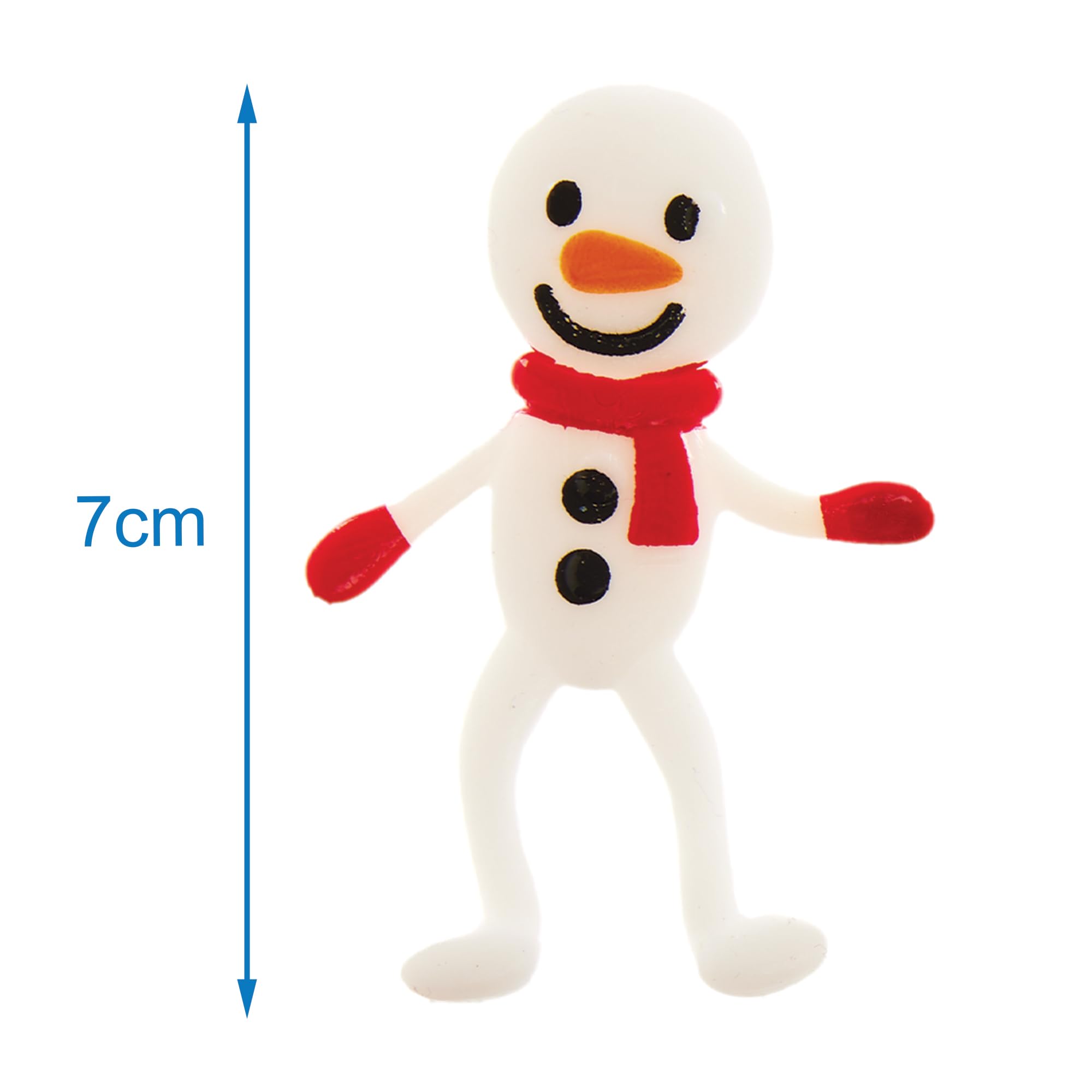 Baker Ross FX606 Snowmen Stretchies - Pack of 10 Stretchy Toys for Kids 2